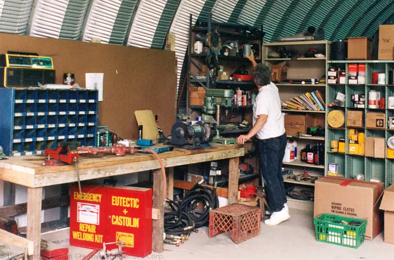 Man in workshop working