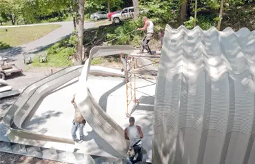 Step 3: Raise the arches into place